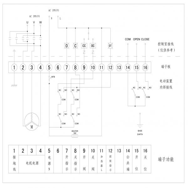 AC380V防爆开关型接线图