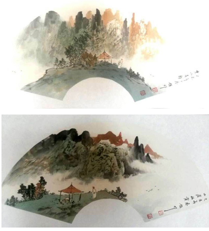 乔领扇面作品