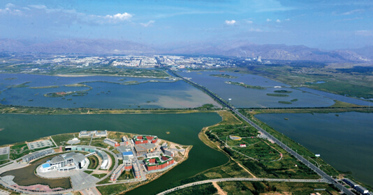 石嘴山鸟瞰图