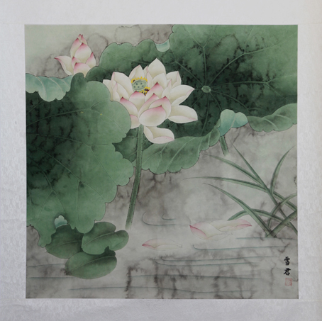 国画：《不费尘劳自在开》 作者：宁雪君